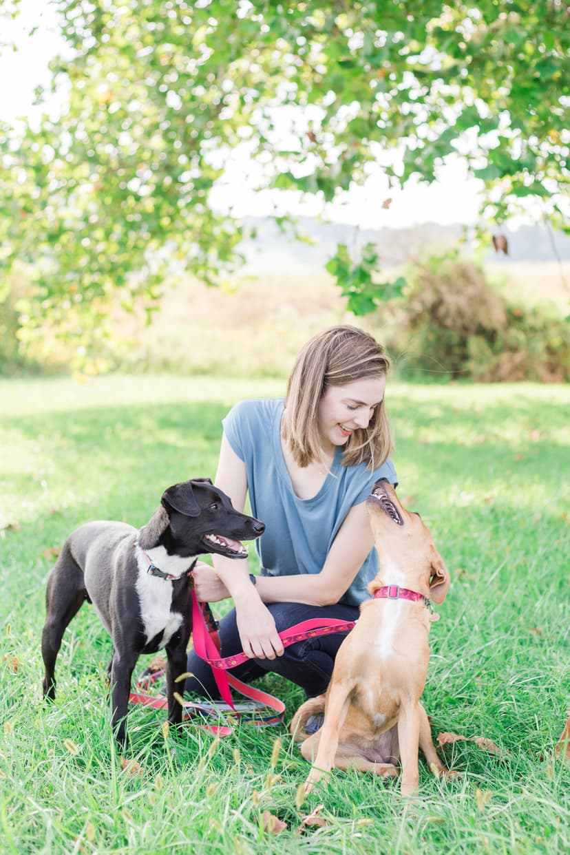 Picture of Audra with her dogs